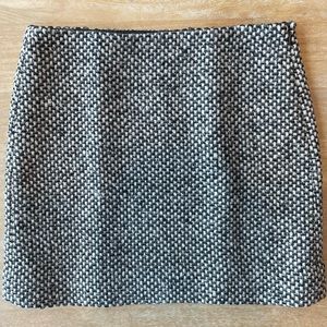 JCrew Gray & White Wool Mini Skirt Size 2